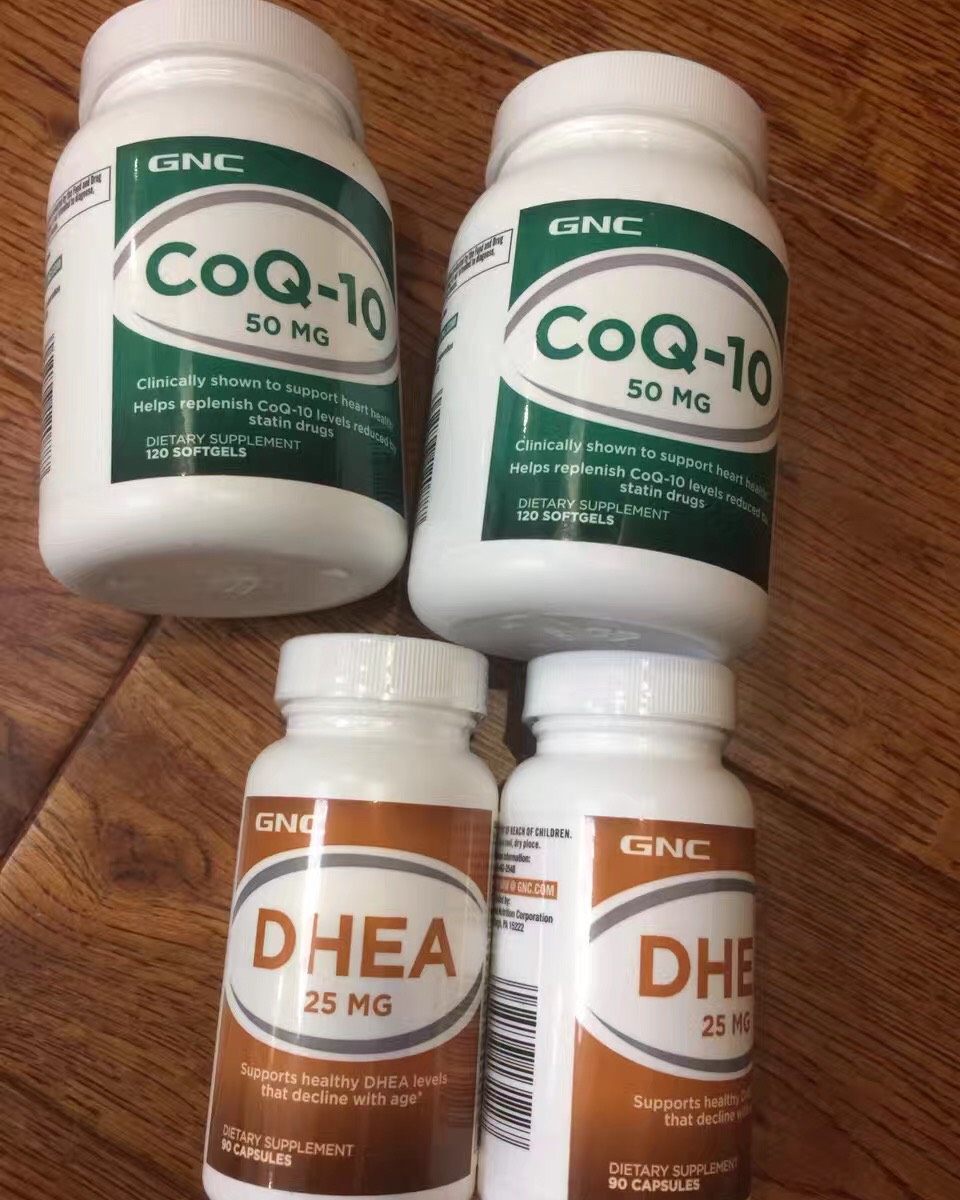 GNC备孕组合——CoQ10辅酶50mg青春素DHEA25m