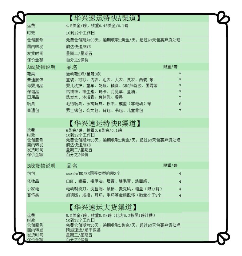 🌿华兴速运~qiaoqiao用了五年的美国转运🌿 华兴速