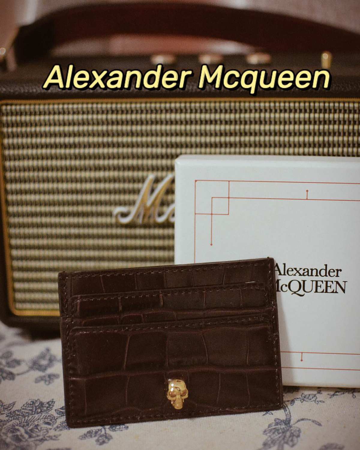 Alexander Mcqueen 卡包 曼昆家经典骷髅头�
