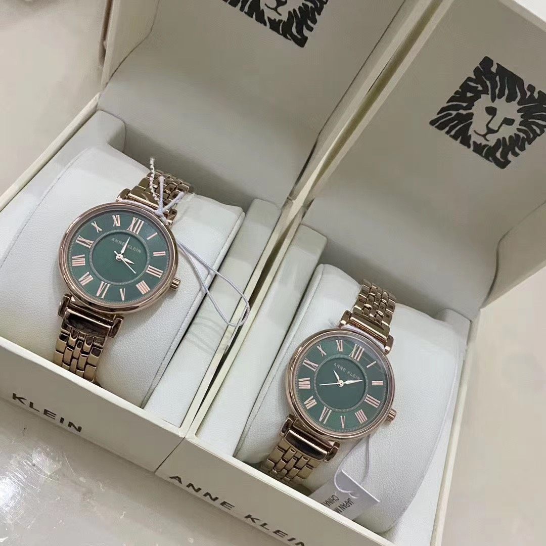 现货，260💰 Anne Klein ak复古祖母绿色手表