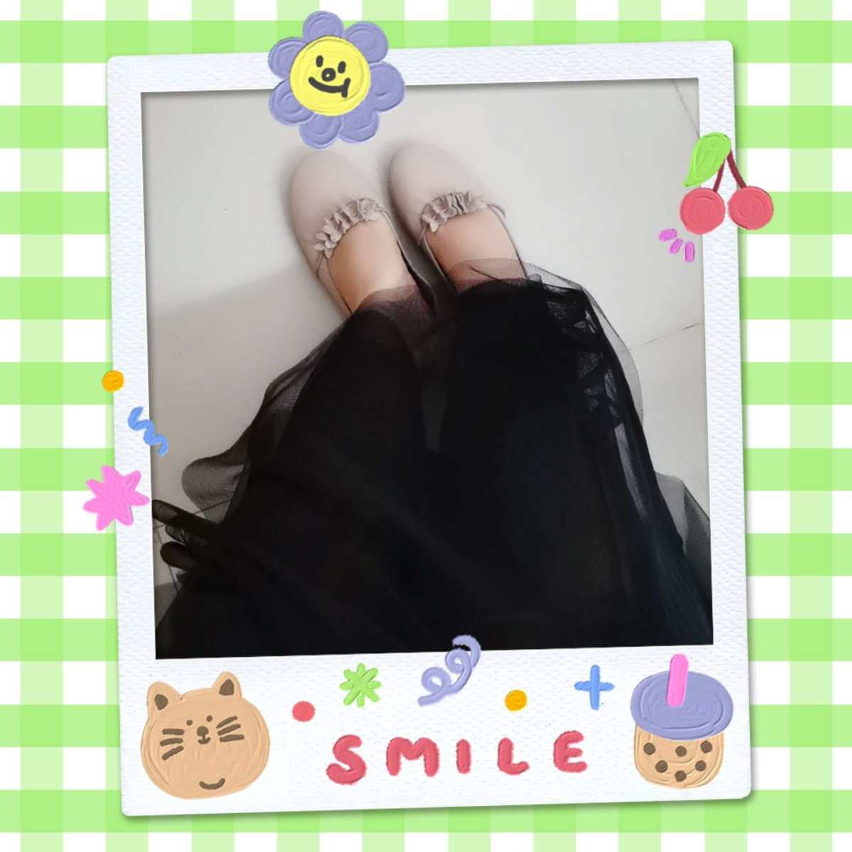 #一周穿搭挑战#day3 💖今日纱裙配平底鞋 我不想说我的