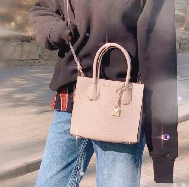 MK mercer 粉色锁头包包小号 跟风抢的MK小锁头包，