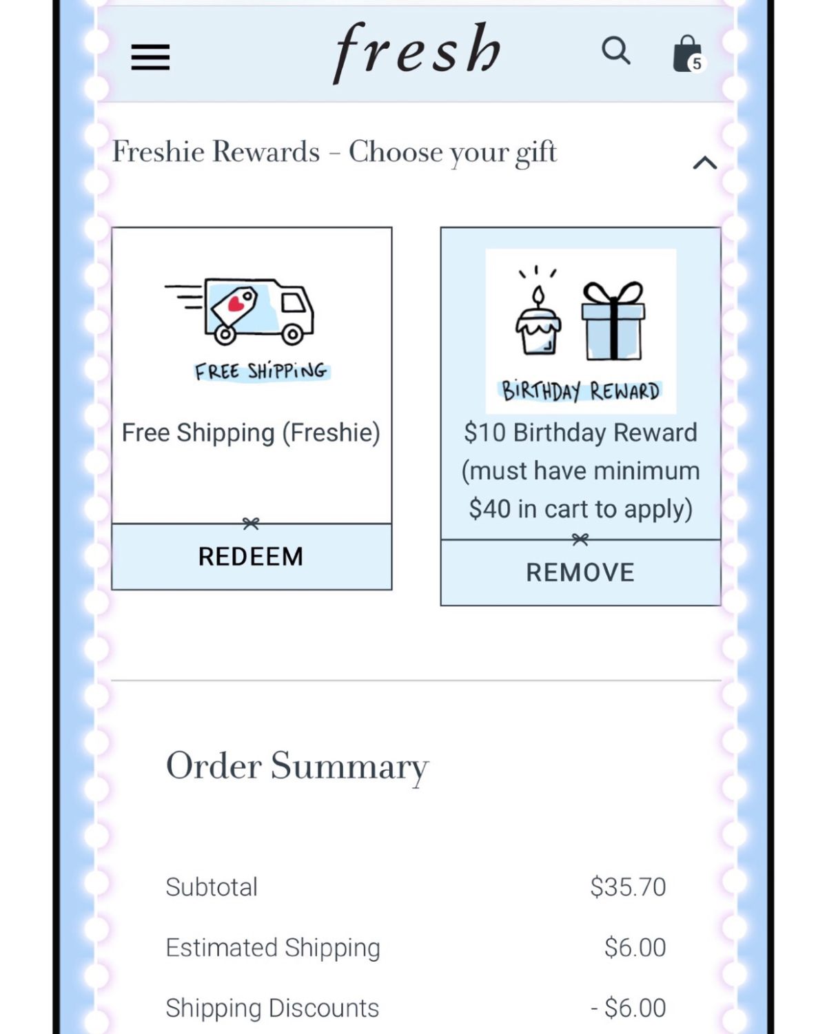 #Fresh馥蕾诗积分兑换生日礼#Fresh us最强会员兑