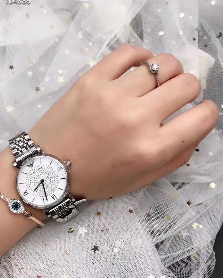 在途， 阿玛尼满天星手表Ar1925银色 戴上仙女本仙🧚 