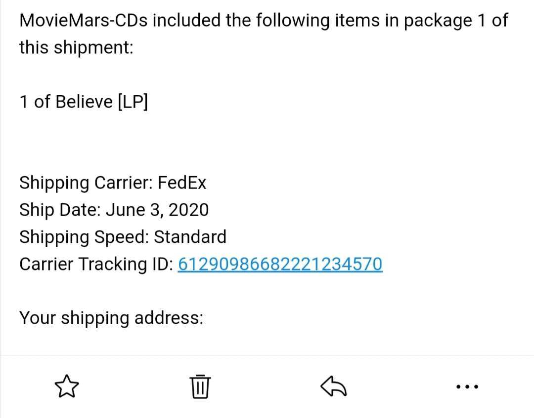 中邮海外购+Amazon+黑胶唱片+13天  EMS跟踪号：