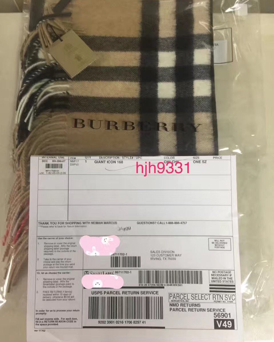 海淘开箱——burberry羊绒围巾  💖💖这款是之前尼