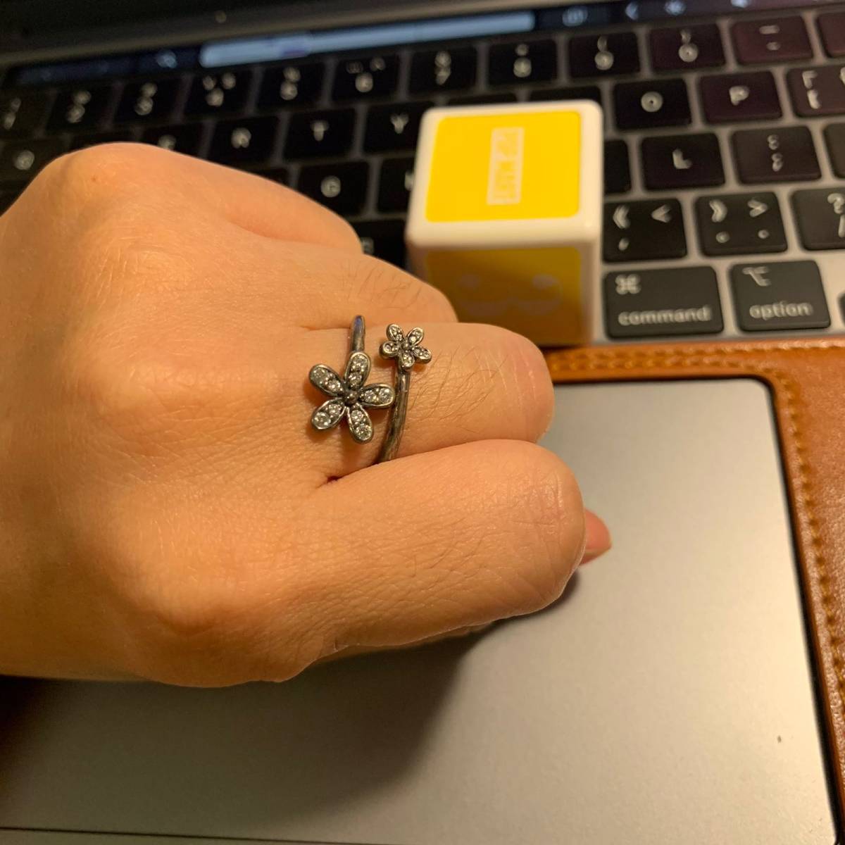 潘多拉小花戒指  ✨我最早知道潘多拉这个牌子是14、15年，