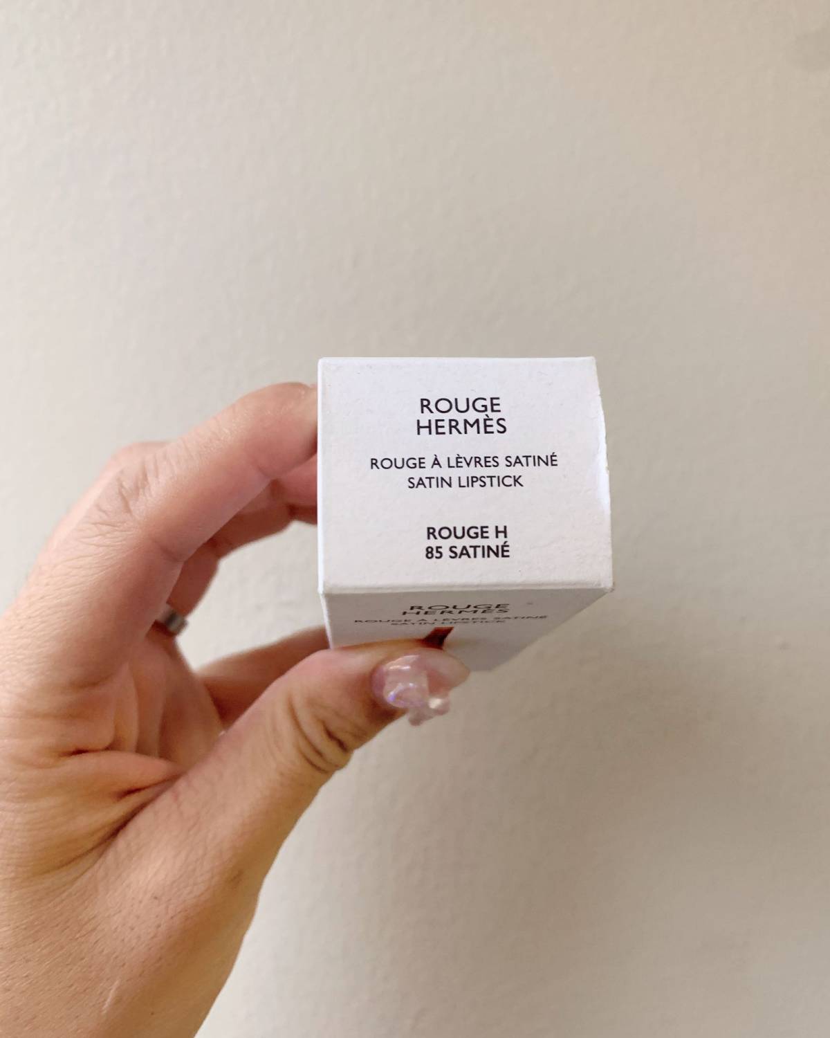 Hermes爱马仕口红缎哑光拼色唇膏85     色号85 