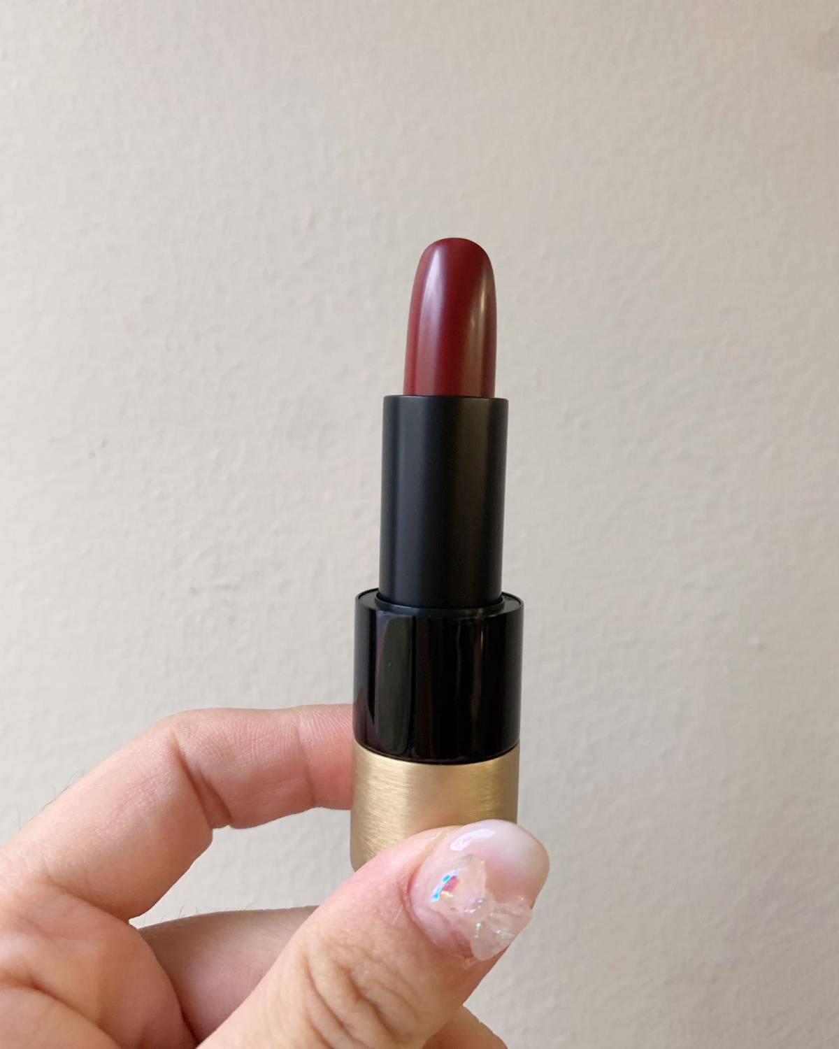 Hermes爱马仕口红缎哑光拼色唇膏85     色号85 