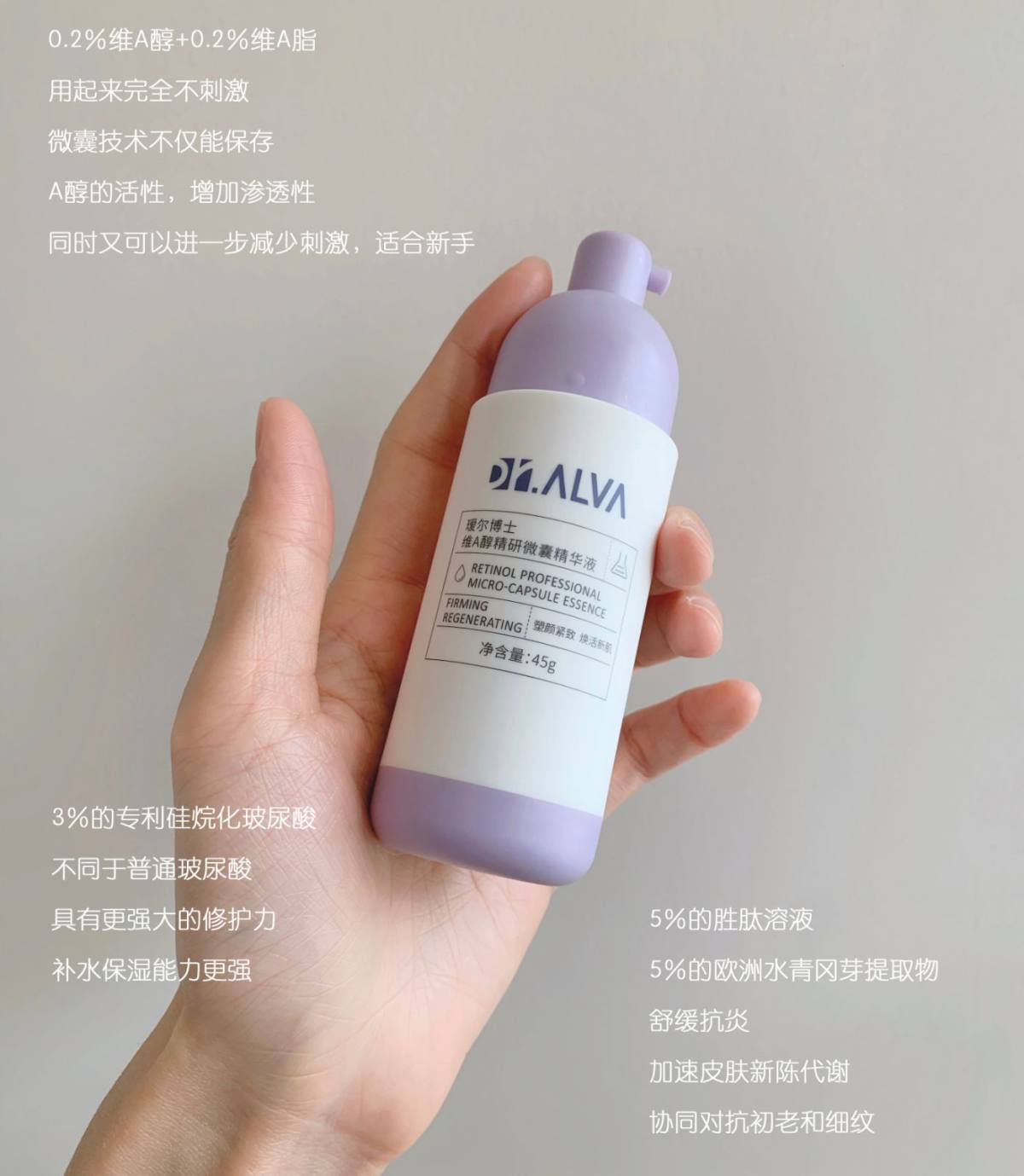 瑷尔博士新出的维A醇精华很适合有抗初老打算的新手啊～特别是初