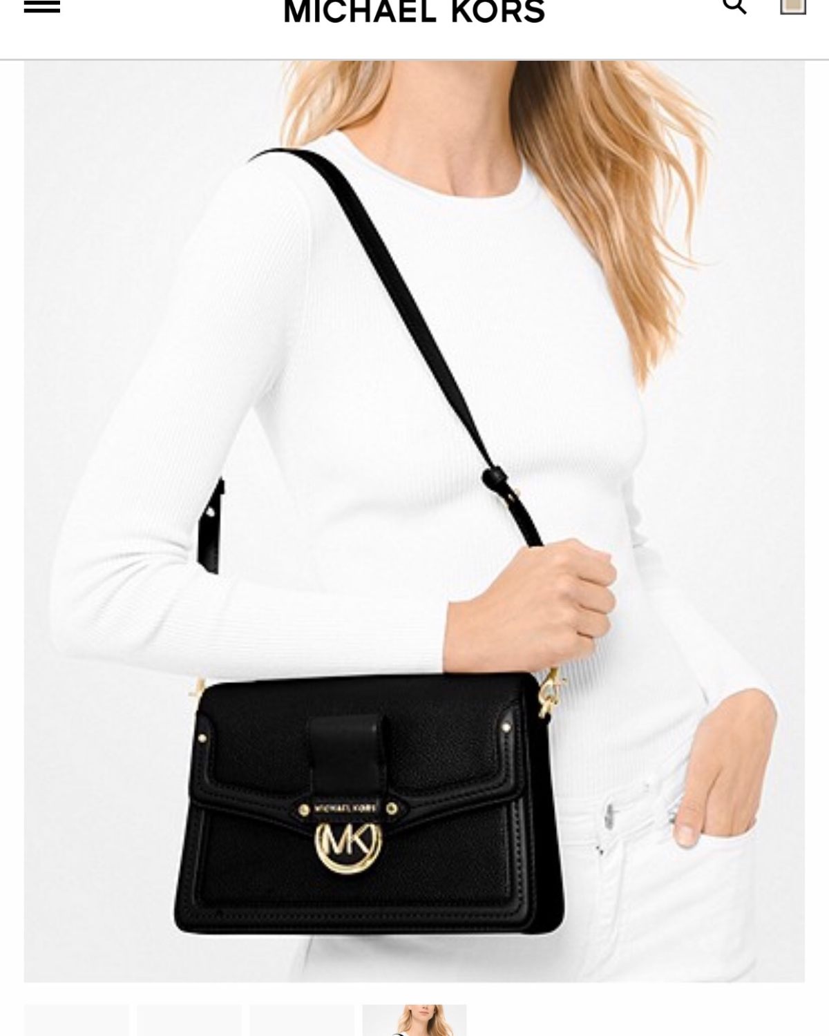 mkjessie黑金邮差包漆皮mini双肩包