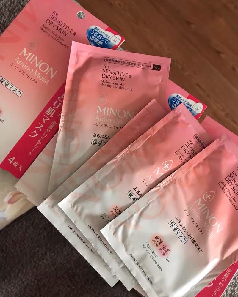 MINON 氨基酸保湿补水面膜 舒缓修护 22mL×4枚  