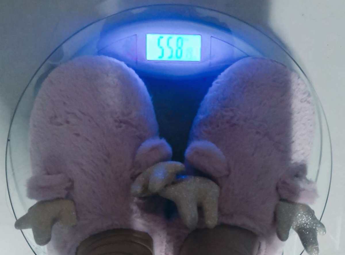 🌟秋膘大作战 今天的体重是55.8kg，比上次轻了五斤哦！