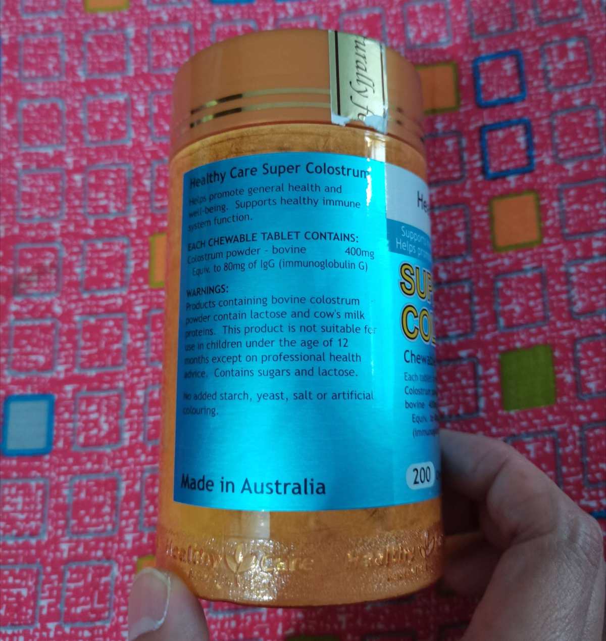 运通卡黑五剁手清单之Healthy Care牛初乳咀嚼片 牛