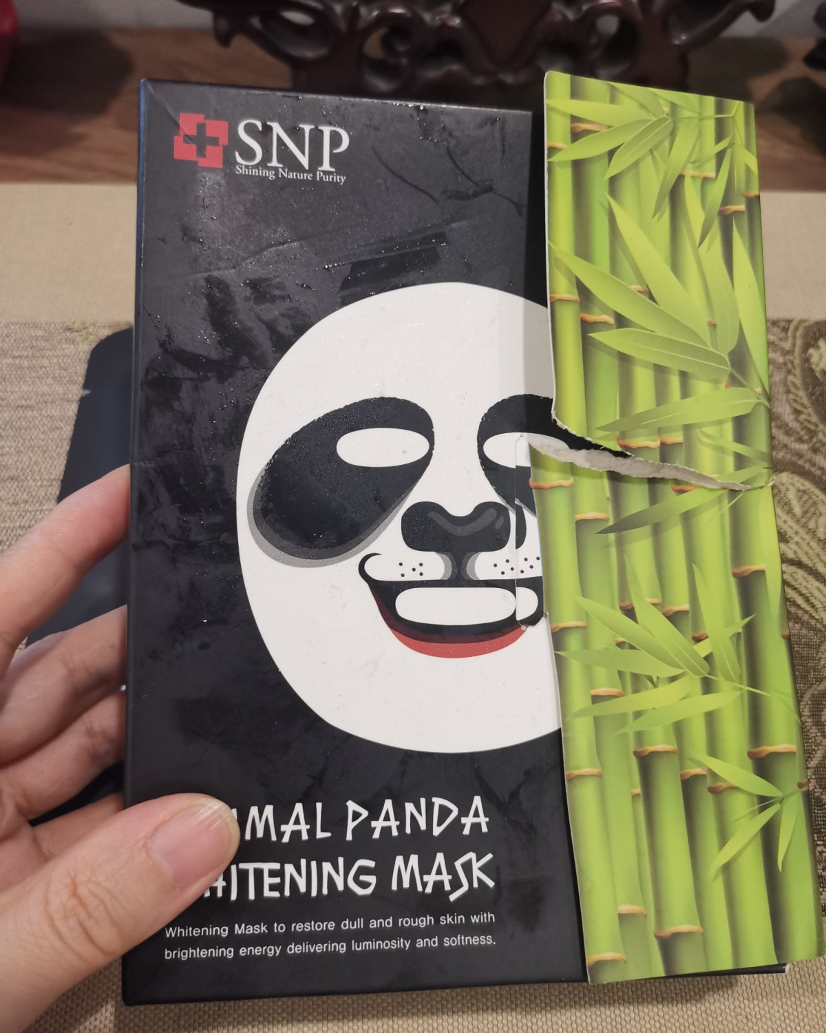 面膜挑战#D2 SNP熊猫面膜 这次面膜挑战让我发现我以前是