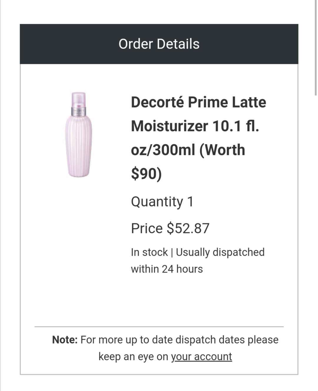 战痘女孩好物之黛珂牛油果🥑乳液 实物图来源网络，侵删 作为