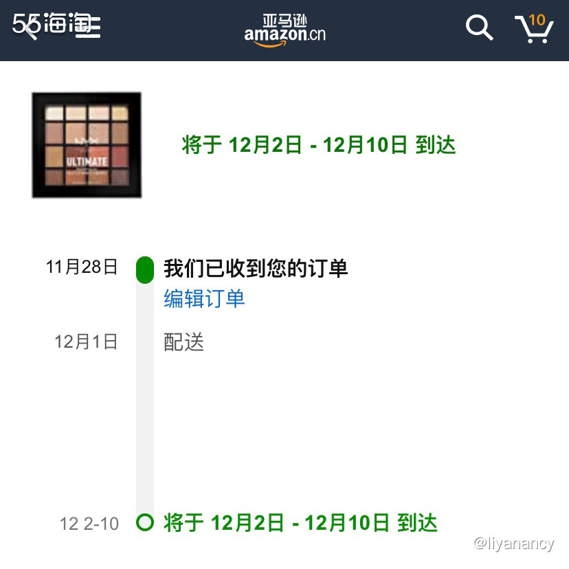 海淘剁手记 nyx16色眼影  🍇这款nyx16色眼影也算
