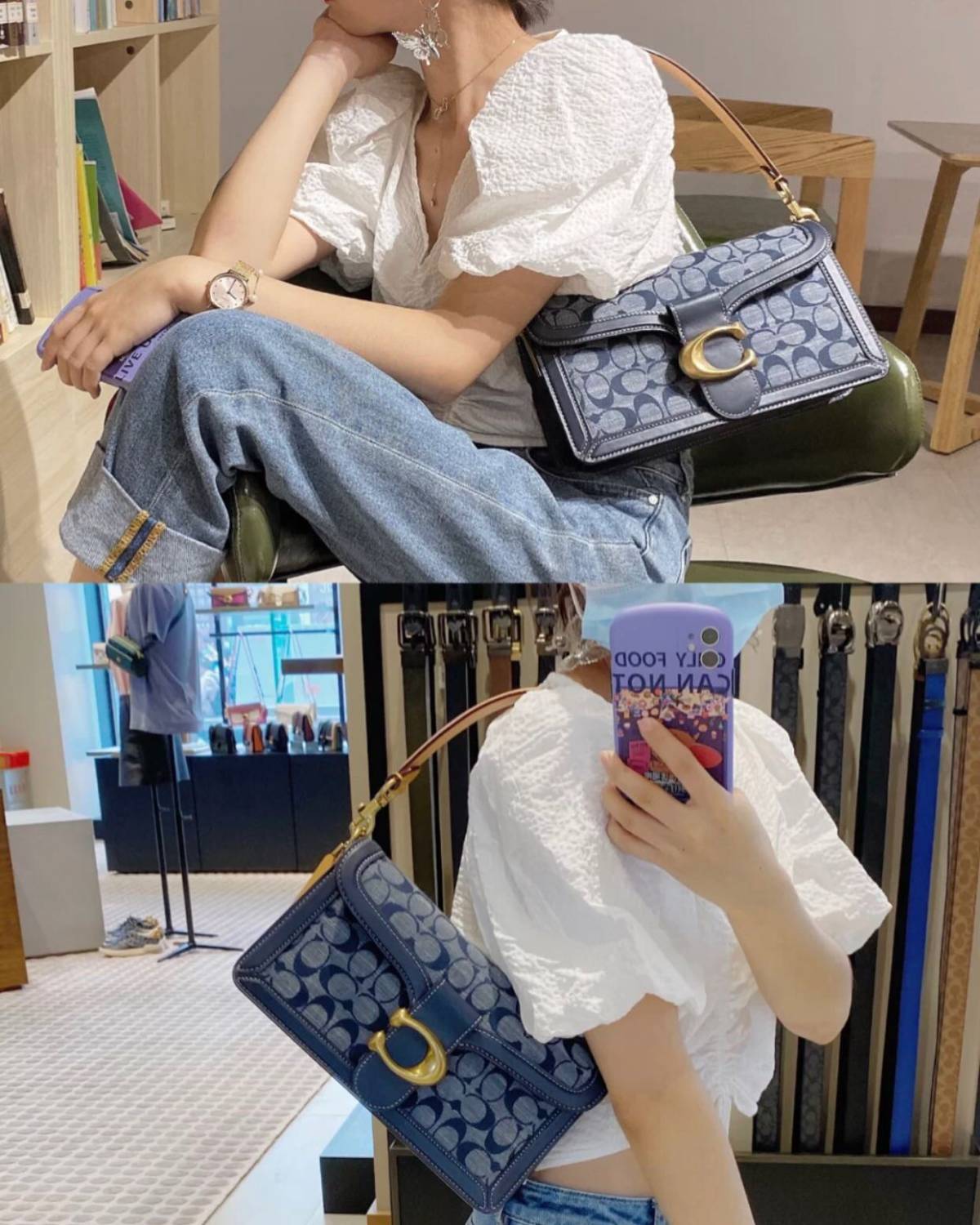 ❤分享喜欢的一款包COACH香布雷 1️⃣容量：26cm×7