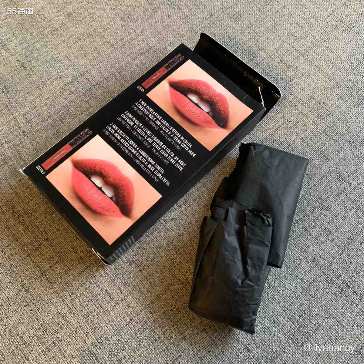 ＃55海淘奖品秀＃kvd丝绒哑光唇釉洛丽塔套盒  🍇新收到