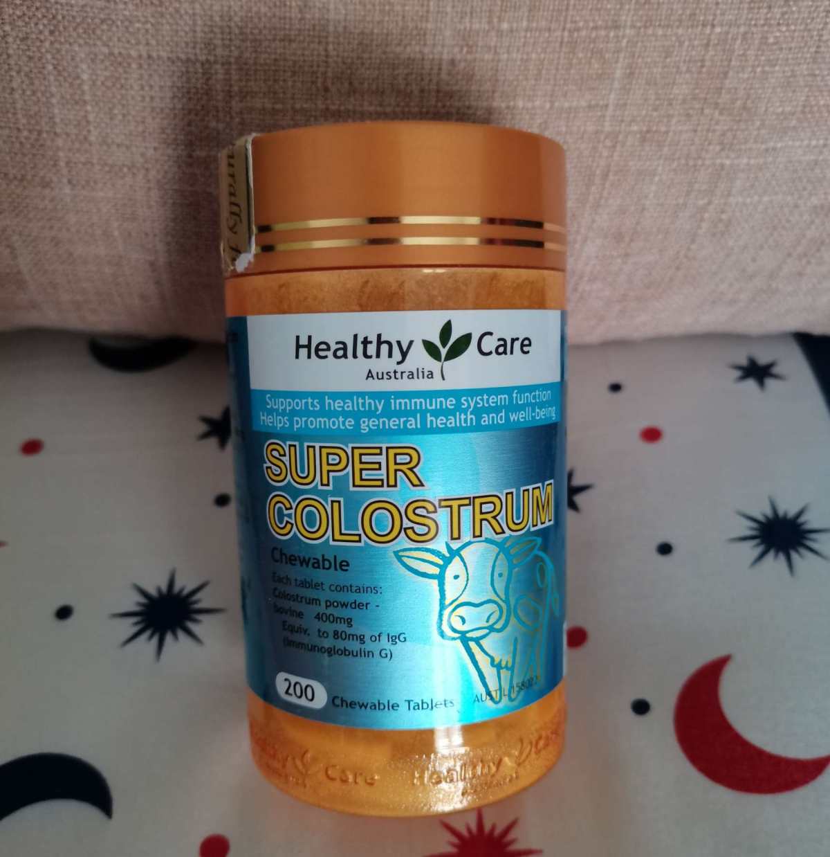 澳洲CW官网的Healthy Care超级牛初乳咀嚼片又做活