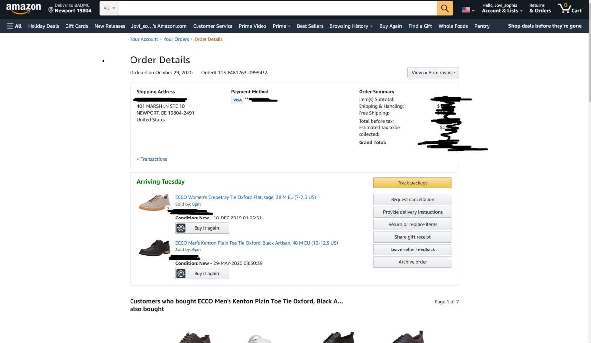 中邮海外购+美亚+ECCO女鞋+20天 EMS跟踪号：BZ0