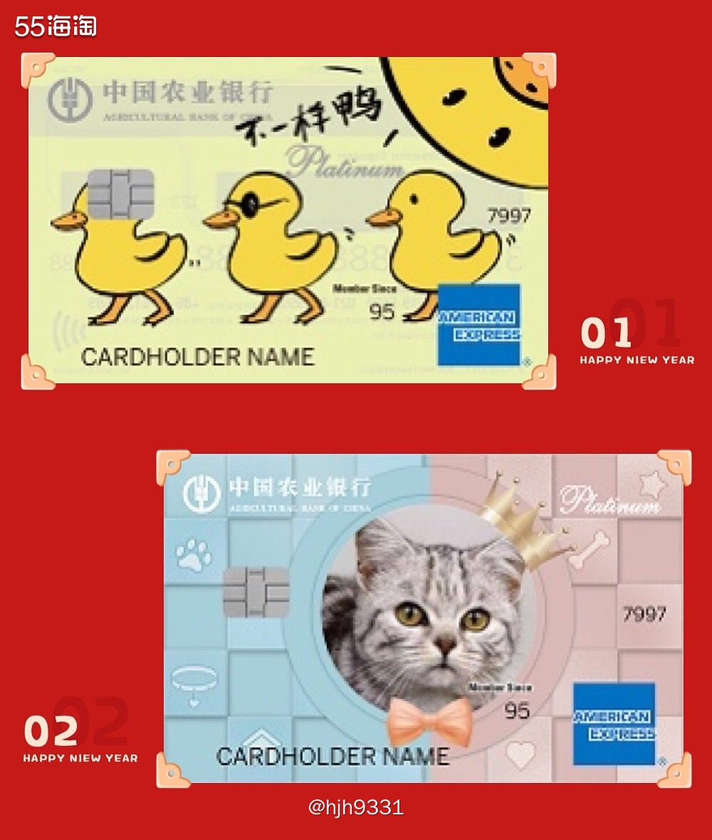 美国运通卡我💥💥💥 农业银行My Way系列炫萌萌主题