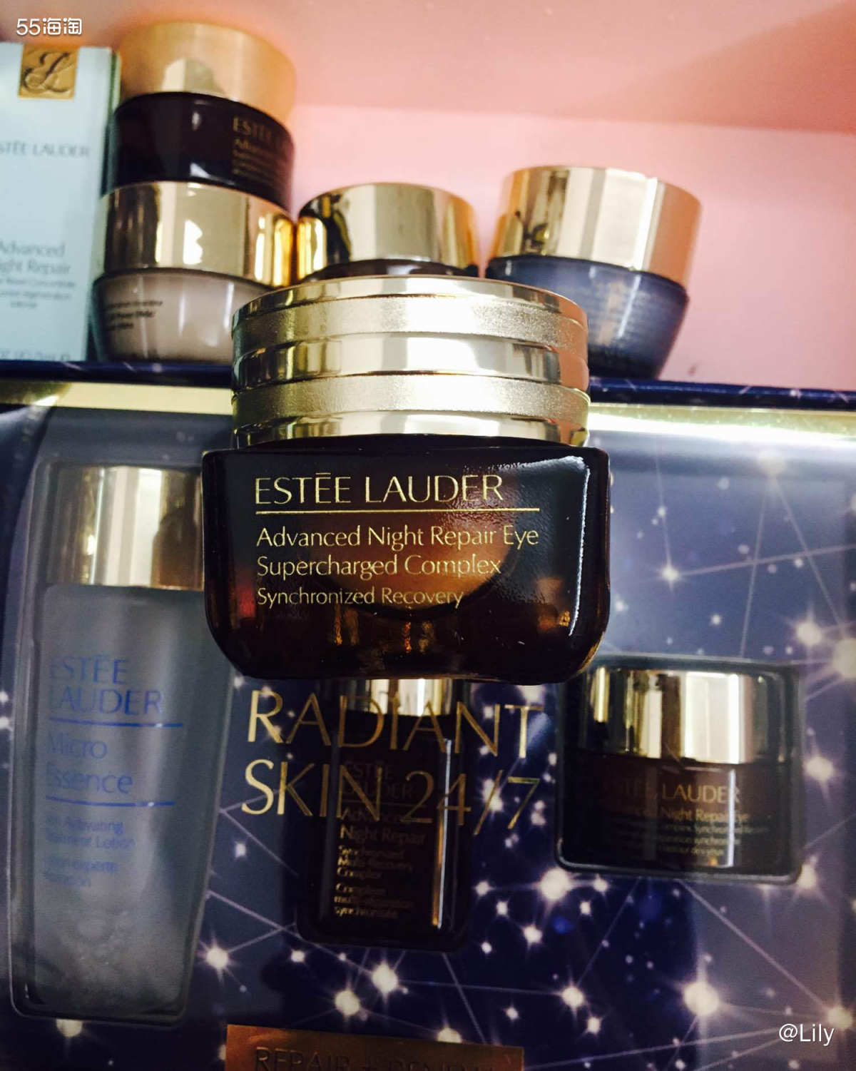 海淘开箱之雅诗兰黛护肤品收货 这个小套装又收到两套了，今年黑