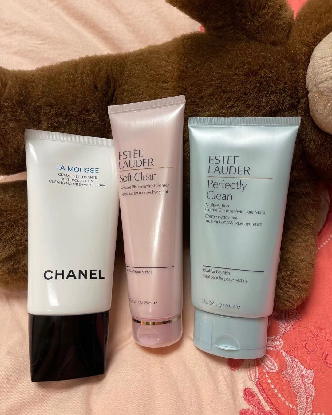 雅诗兰黛粉洁面＋Chanel山茶花洁面 好用的洗面奶！   