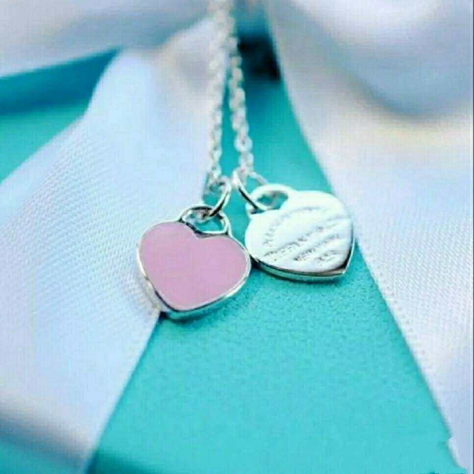#亚马逊优品**#提夫尼双心项链  ❤️Tiffany蒂芙尼