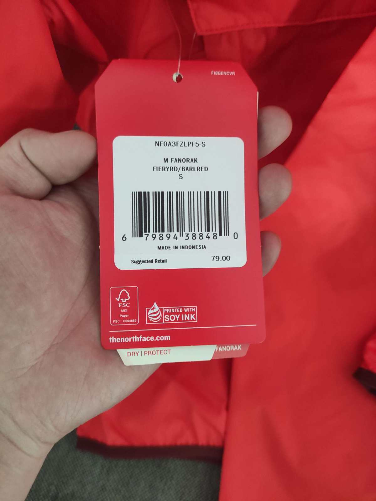 the north face fanorak 薄冲锋衣 S码