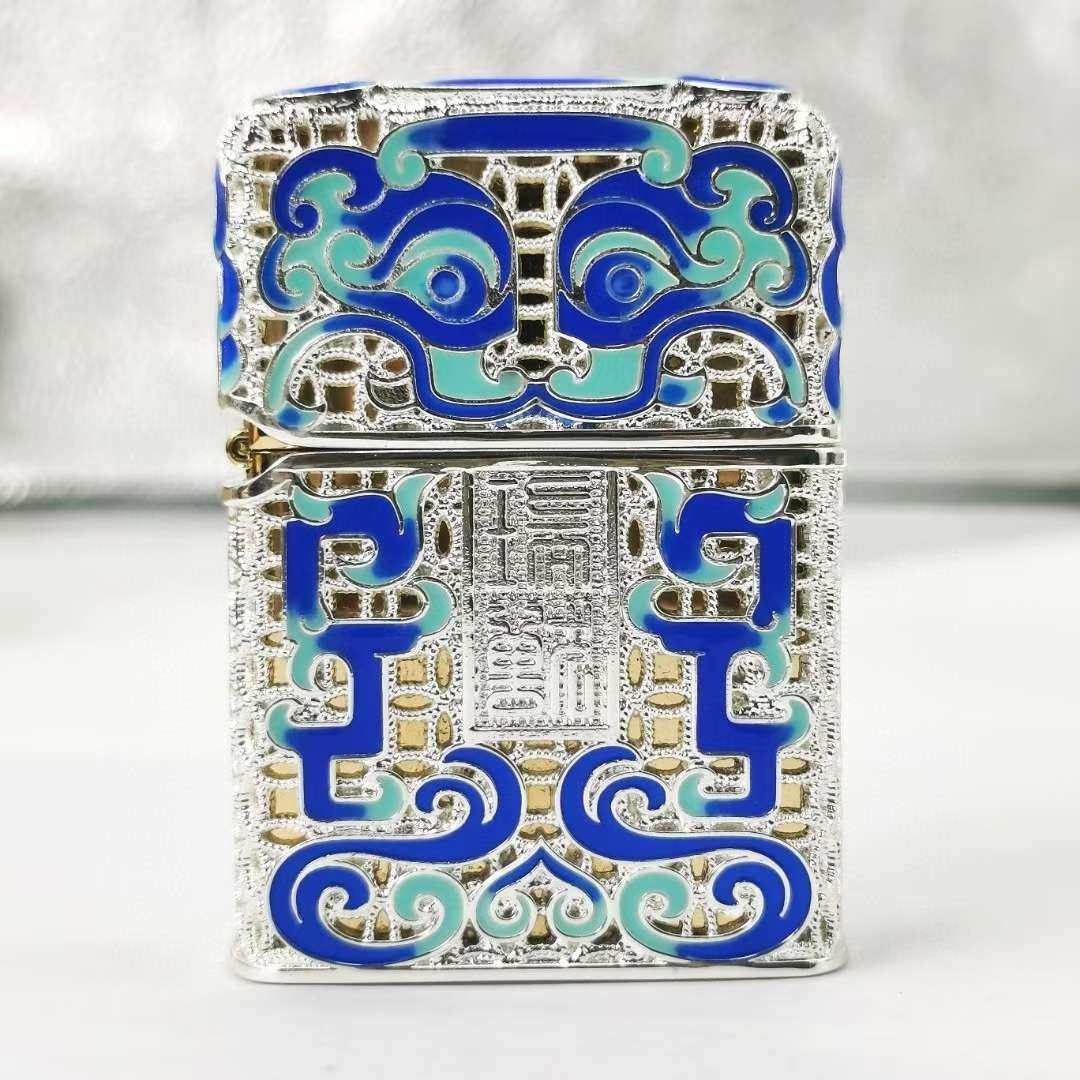 zippo打火机珐琅彩瑞兽镀银限量版 【描述】zippo打火