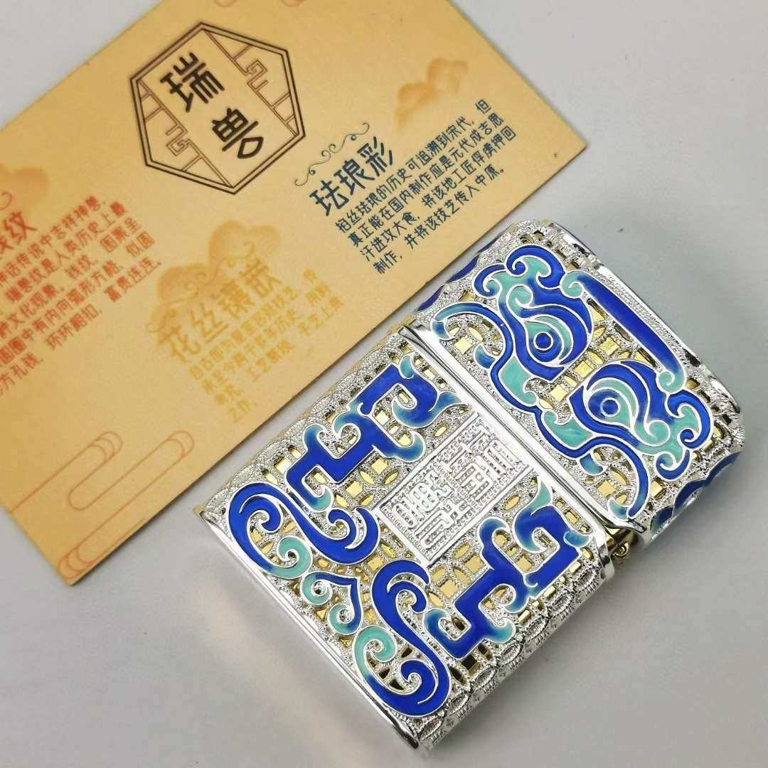 zippo打火机珐琅彩瑞兽镀银限量版 【描述】zippo打火