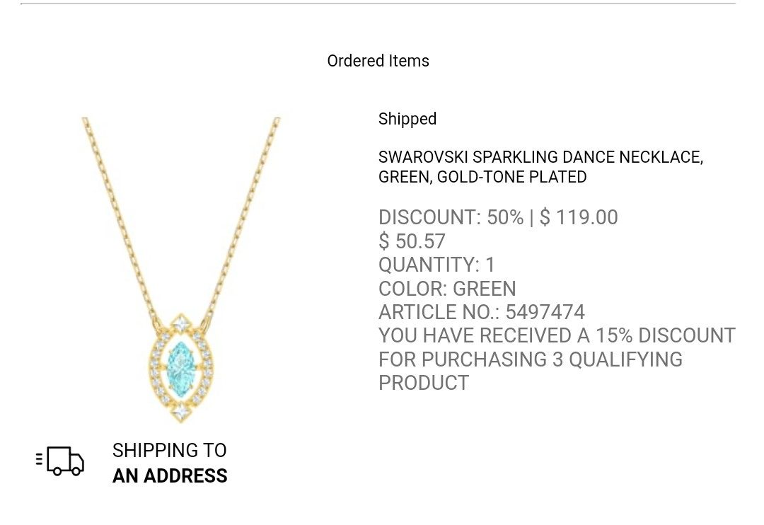 🌃施华世洛奇Sparkling Dance绿色项链🌃  