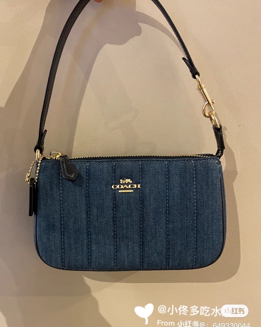 coach上新了！coach新款丹宁麻将包nolita19 