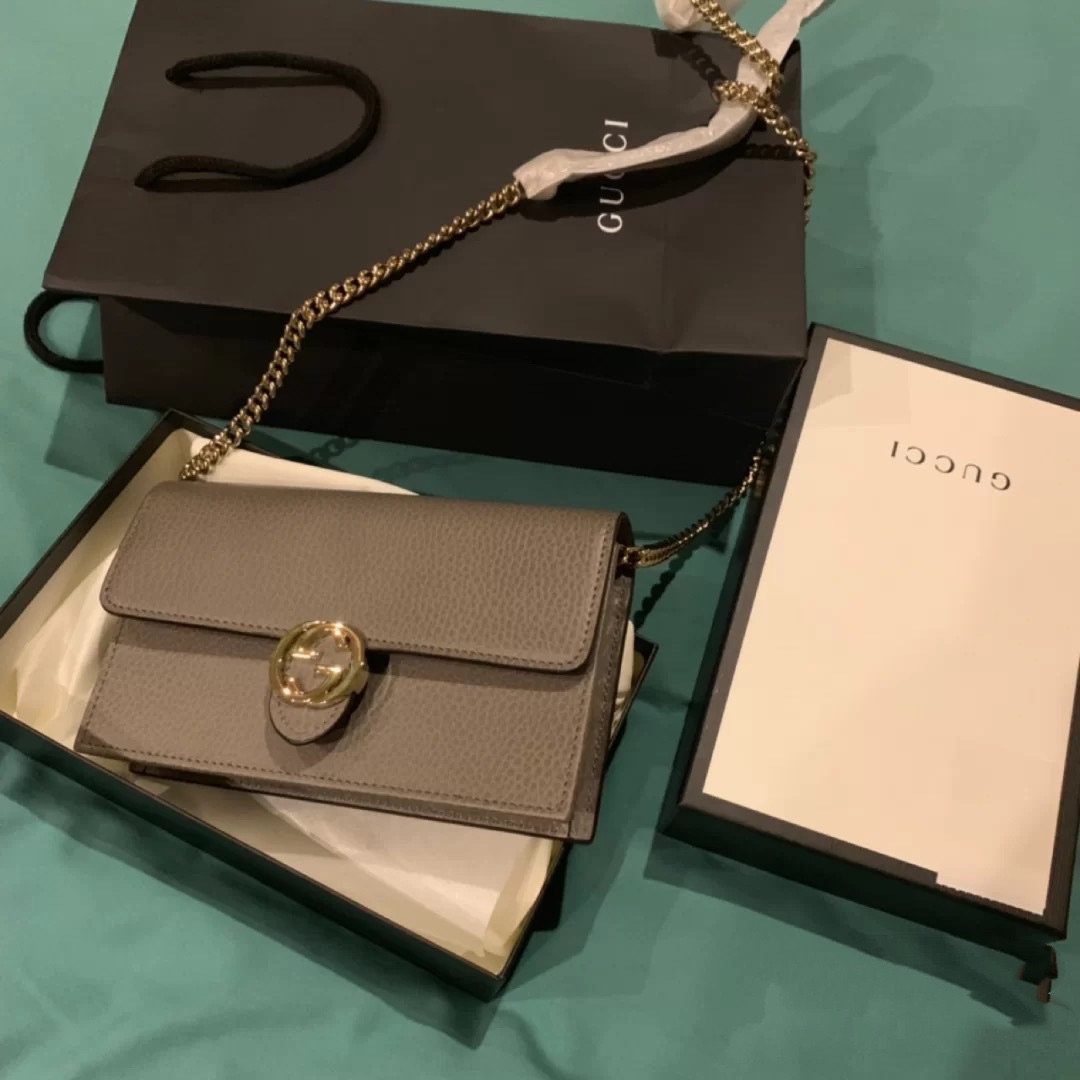 gucci 奥莱款荔枝纹链条包  春天来咯～脱掉厚厚的大外套