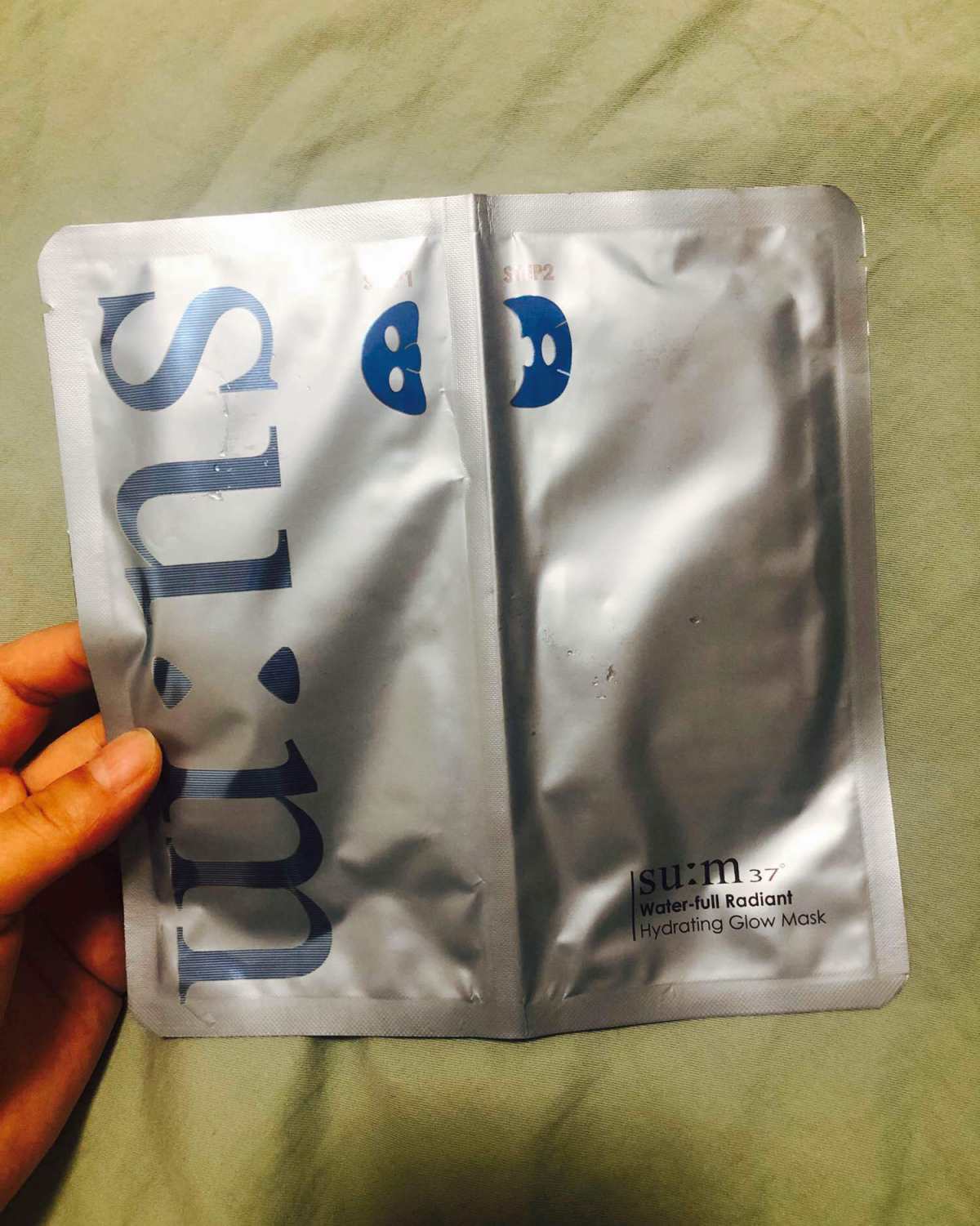 7天面膜挑战NO.5  SU:M37 水光璀璨耀白面贴膜——