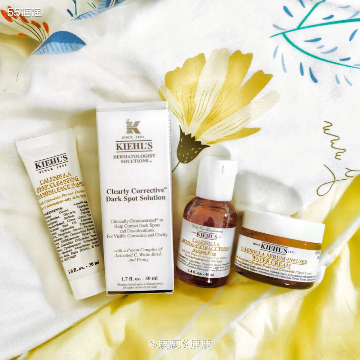 . 🌈 科颜氏金盏花·淡套装4件套，这一款套装主打面部护理