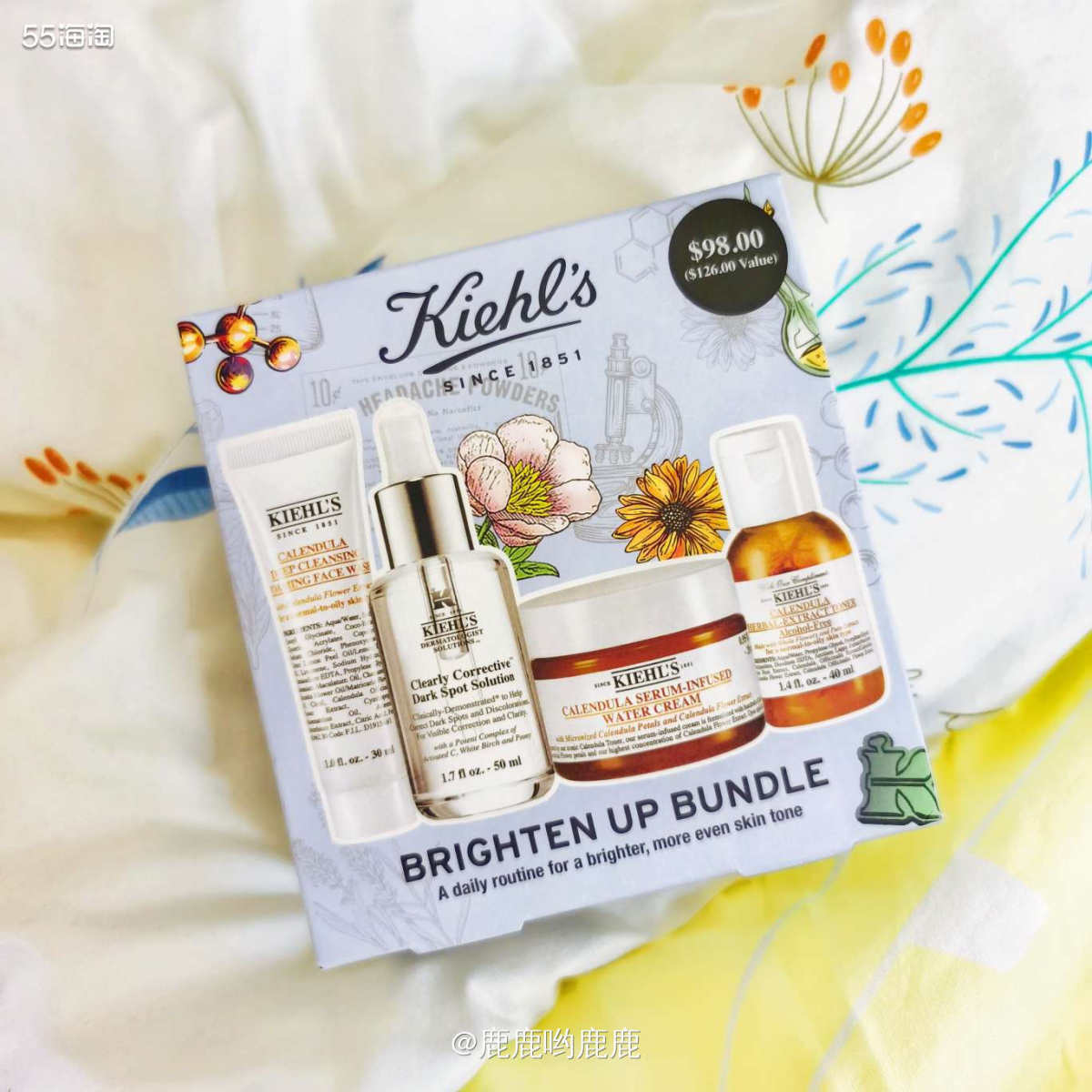 . 🌈 科颜氏金盏花·淡套装4件套，这一款套装主打面部护理