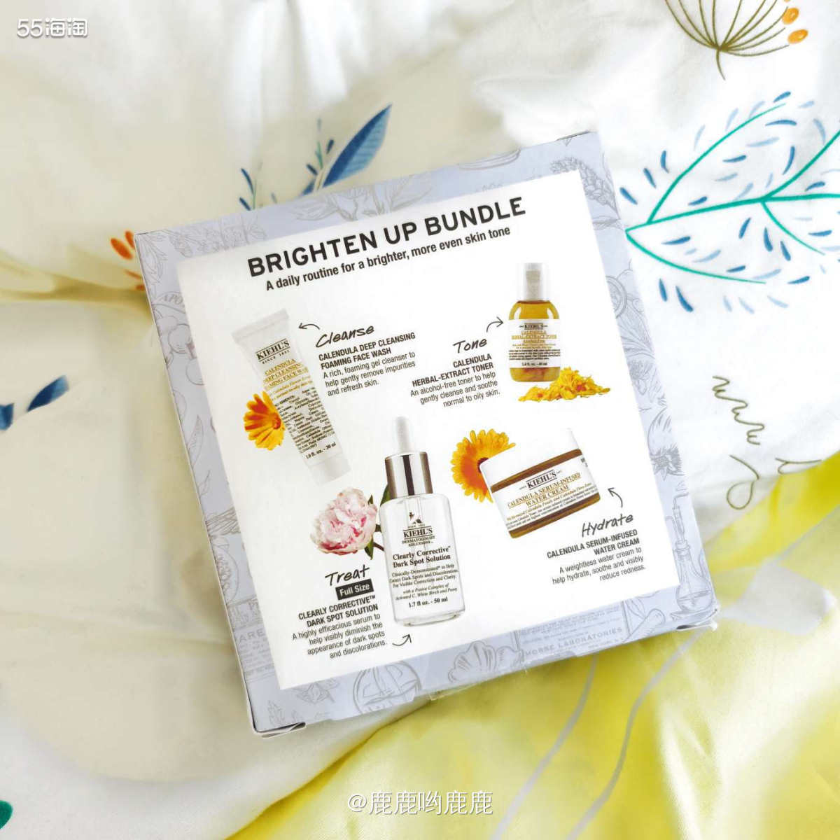 . 🌈 科颜氏金盏花·淡套装4件套，这一款套装主打面部护理