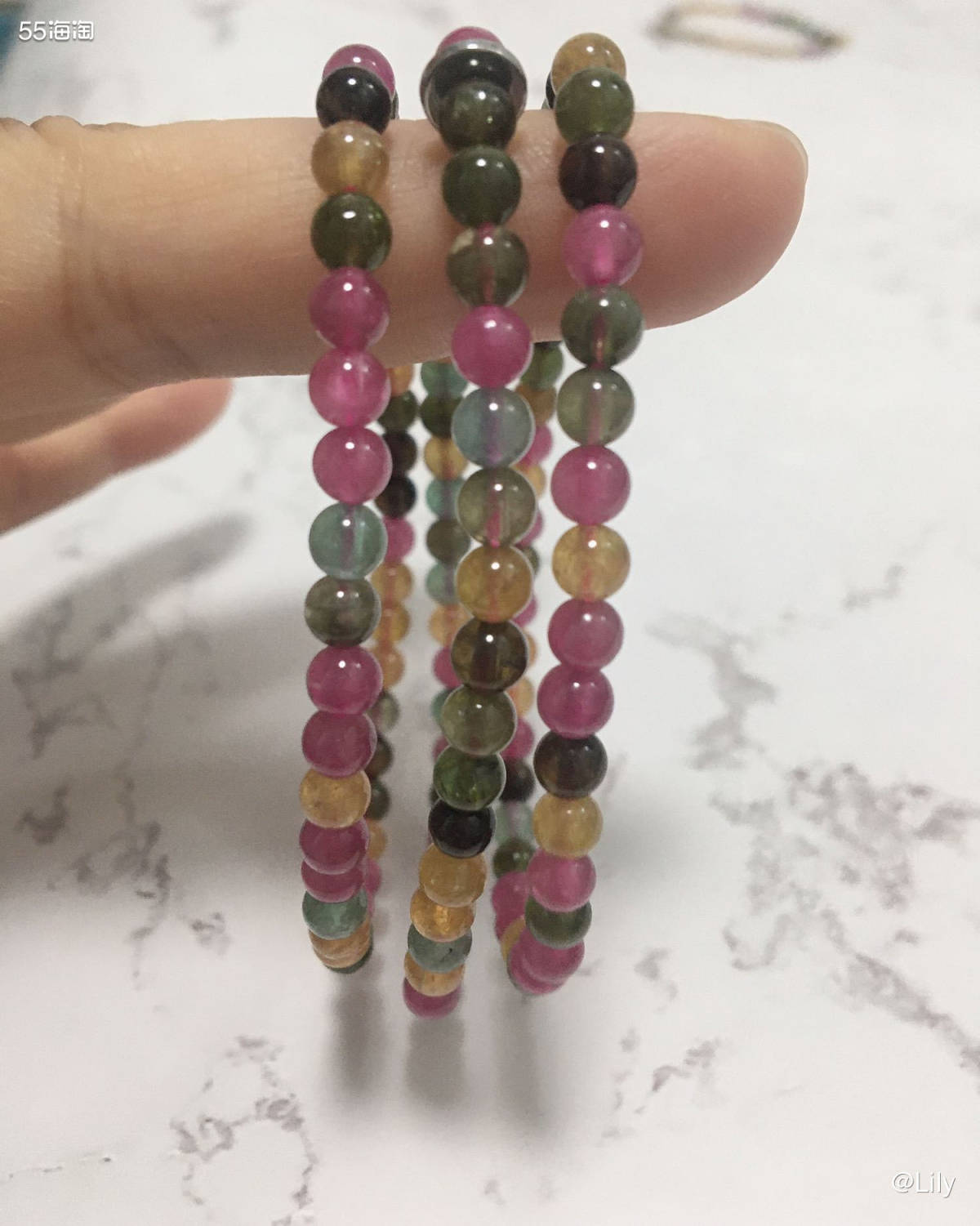春天来了，怎能少的了美美的手链，碧玺，这个多变色彩的美美手链