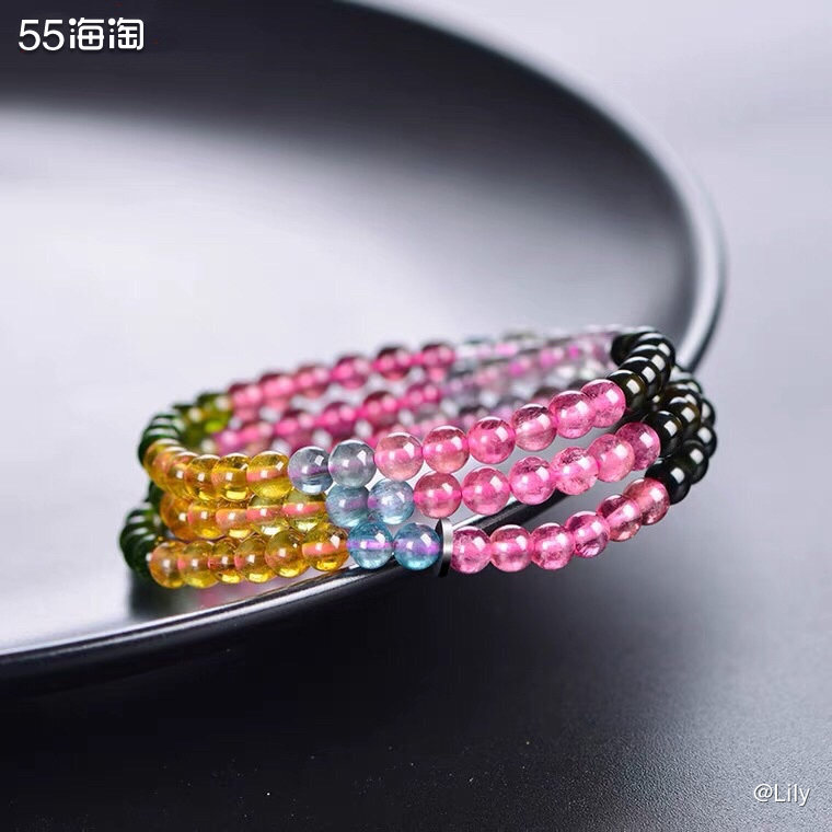 春天来了，怎能少的了美美的手链，碧玺，这个多变色彩的美美手链
