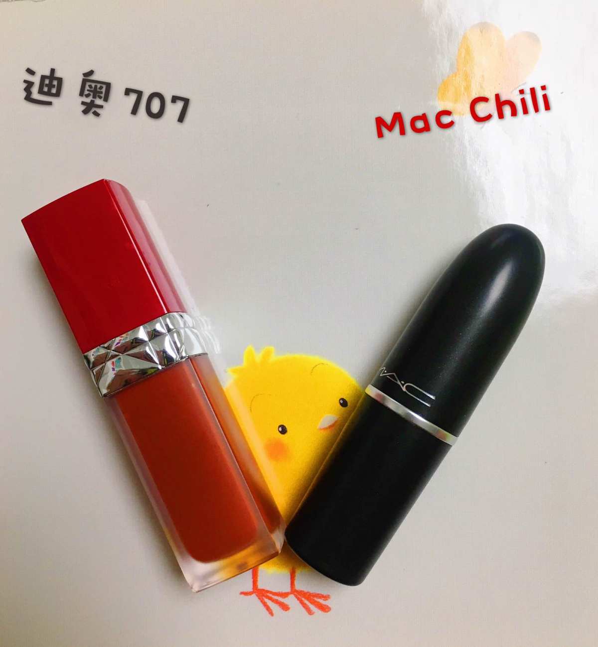 近期爱用口红分享 Mac Chili   巧克力味，易涂，粘