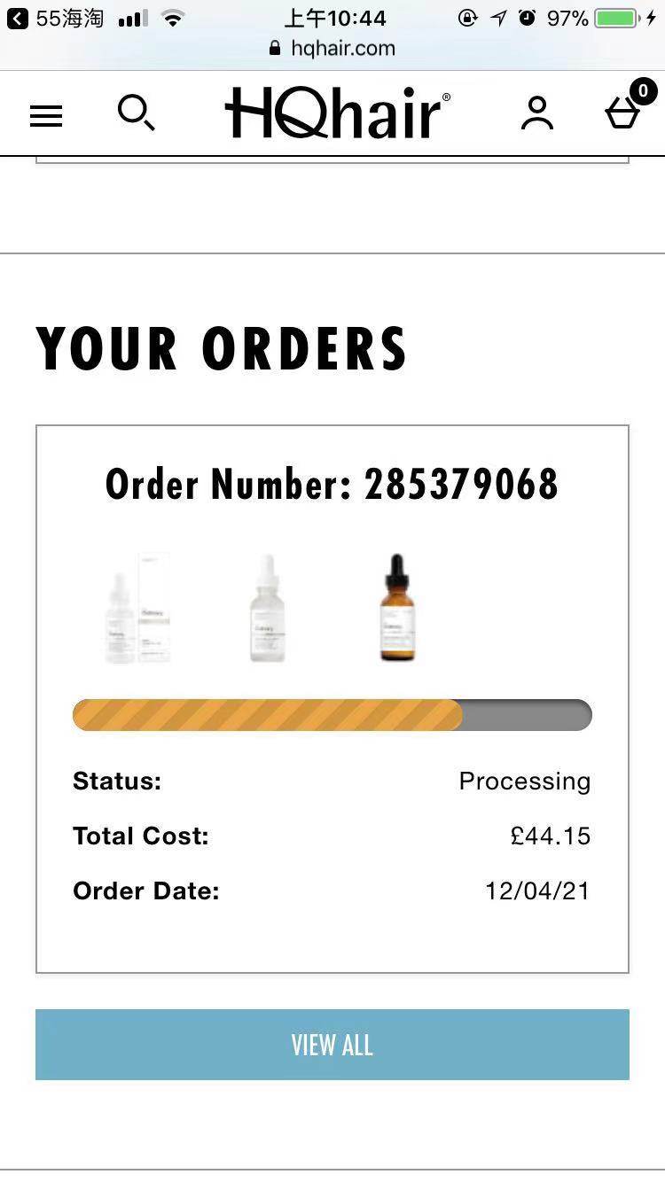 第一次在海淘下单，我选的商家是HQhair，买的是The O