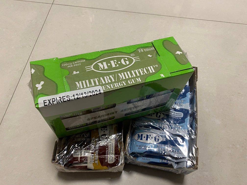 美国meg军事咖啡因口香糖