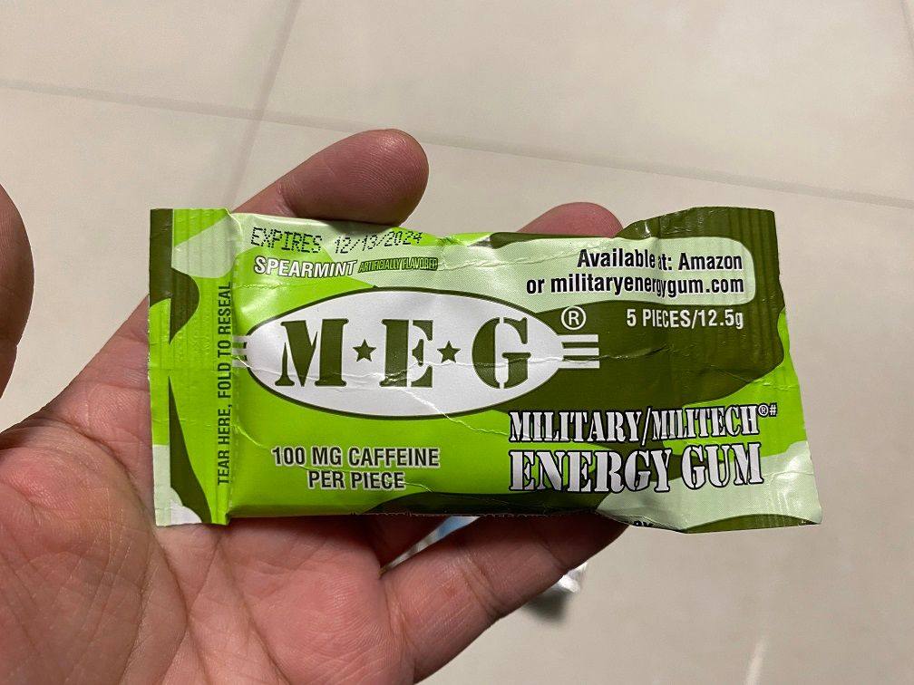 美国meg军事咖啡因口香糖