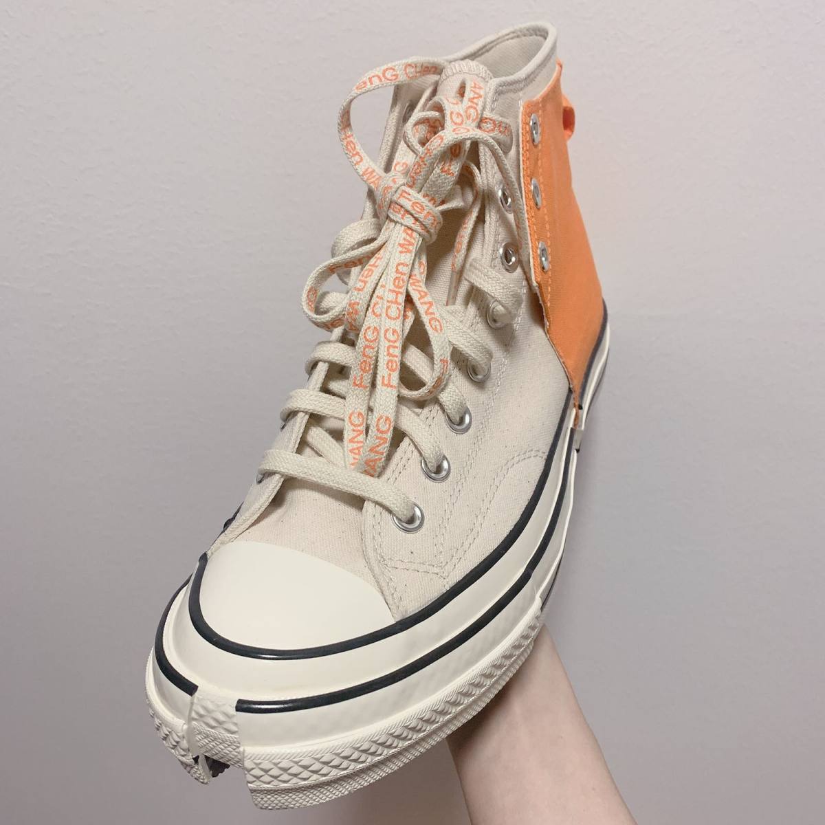 Converse✖️王逢陈联名 这双黑色橘色都好看，但是打折