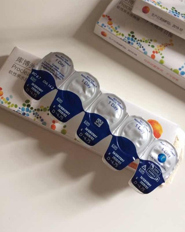 视客眼镜网本期试用产品：  库博宝睛润非球面日抛隐形眼镜5片