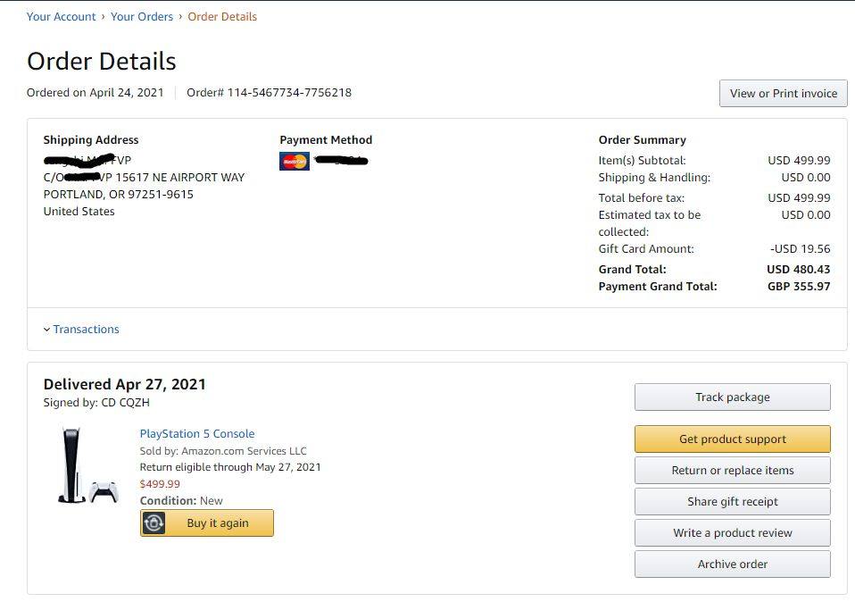 抢了半年多的PS5，终于抢到了。怀着激动的心情，上来晒个单，