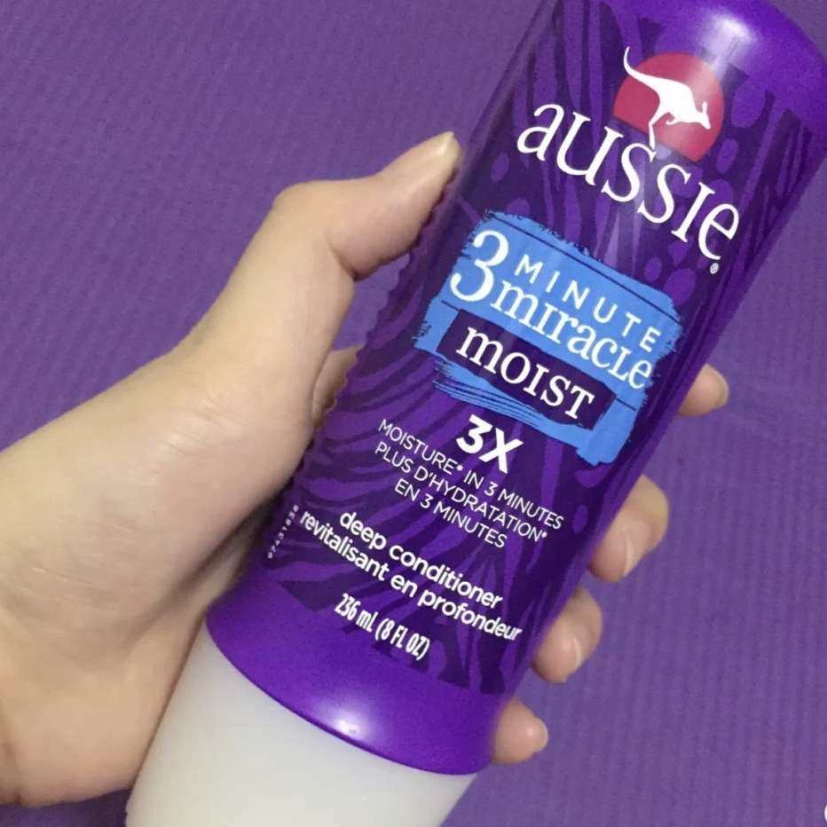 aussie 3 分钟奇迹保湿护发素，8 盎司（2 瓶装） 