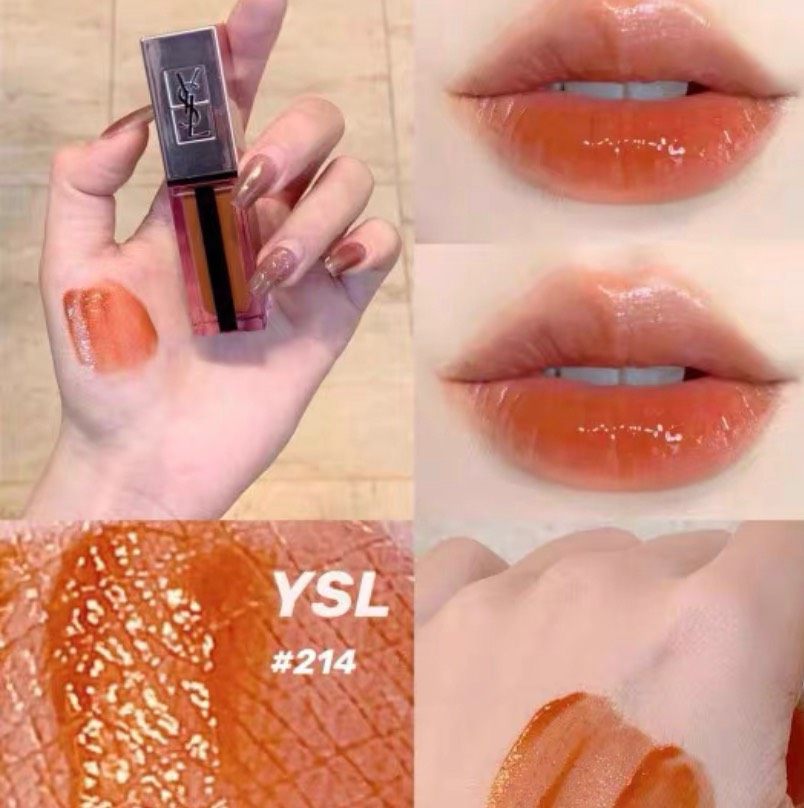 💲ysl这款唇釉，真的是太美了！简直是无可替代的温柔呀！琥